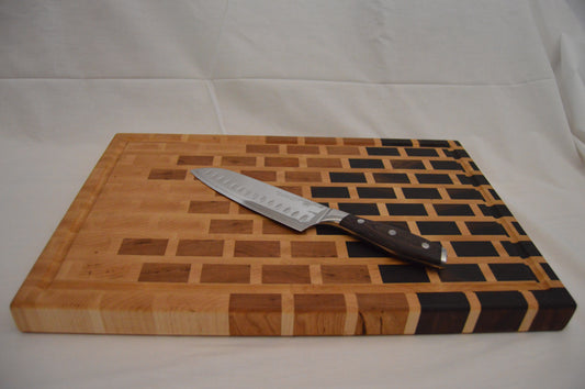 Ombre Brick Style End Grain Cutting Board